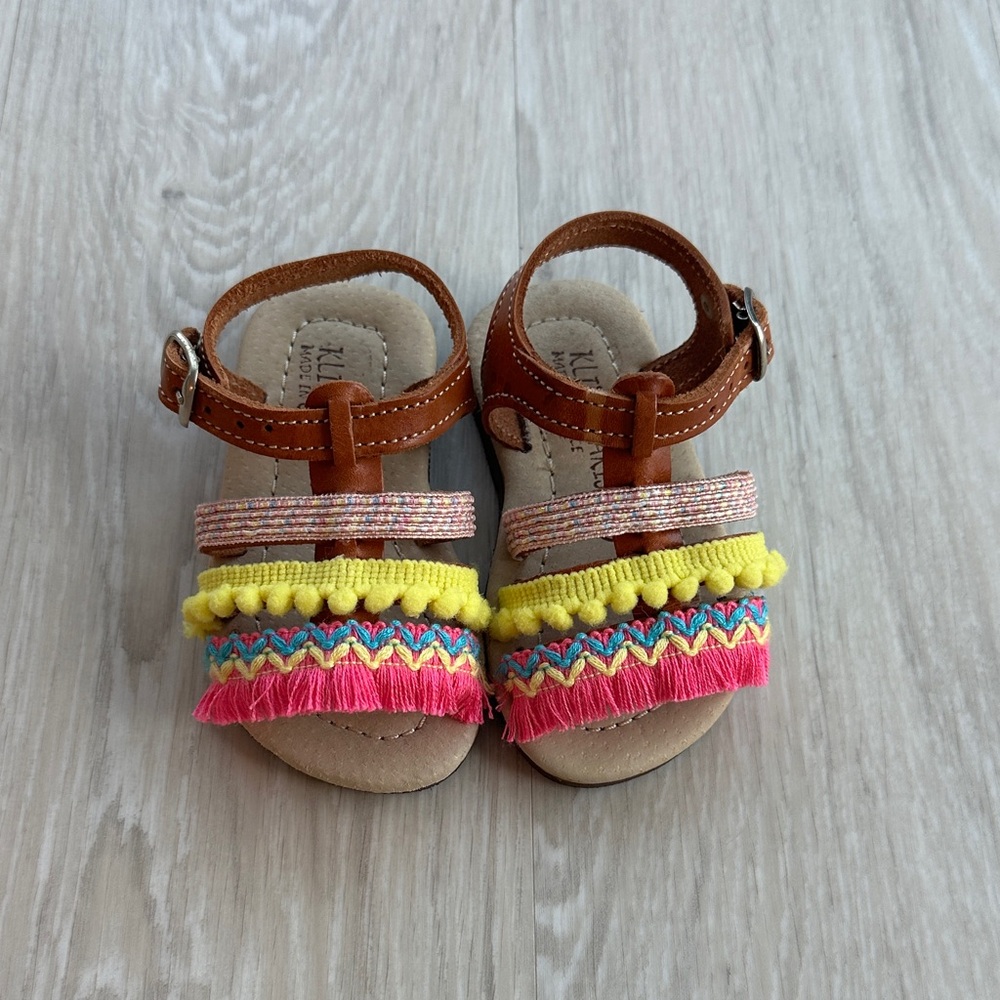 Colorful Baby Sandals Handmade in Greece, Size 1